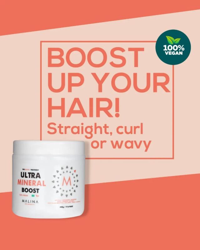 Boost up your hair with Malina Ultra Mineral Boos! 
Boost up your curls, wavys or your straight hair! 

#boost #hair #malina #curlyhair #curls